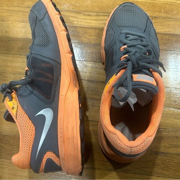 Nike Air Relentless 3 MSL Orange Gray Running Sneakers - Picture 9 of 10